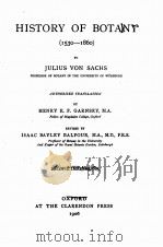 HISTORY OF BOTANY 1530-1860（1906 PDF版）