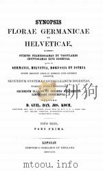 SYNOPSIS FLORAE GERMANICAE ET HELVETICAE I PDF电子版封面