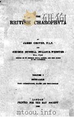 THE BRITISH CHAROPHYTA VOLUME I NITELLEAE 1920 PDF电子版封面 JAMES GROVES