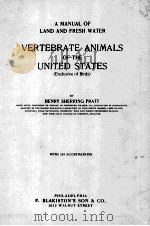 VERTEBRATE ANIMALS OF THE UNITED STATES 1923 PDF电子版封面