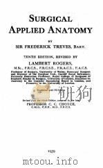 SURGICAL APPLIED ANATOMY VOLUME 2   1939  PDF电子版封面     