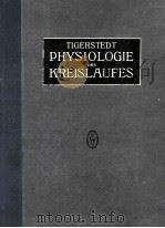 DIE PHYSIOLOGIE DES KREISLAUFES ERSTER BAND 1921 PDF电子版封面