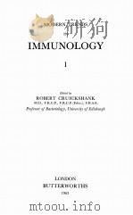 MODERN TRENDS IN IMMUNOLOGY I   1963  PDF电子版封面     