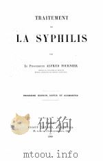 TRAITEMENT DE LA SYPHILIS 1909 PDF电子版封面