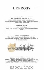 LEPROSY 1925 PDF电子版封面