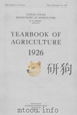 YEARBOOK OF AGRICULTURE 1926 1927 PDF电子版封面