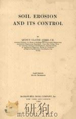 SOIL EROSION AND ITS CONTROL 1936 PDF电子版封面