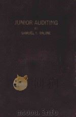 ACCOUNTING STUDENTS‘SERIES JUNIOR AUDITING 1926 PDF电子版封面