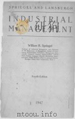 INDUSTRIAL MANAGEMENT FOURTH EDITION 1947 PDF电子版封面