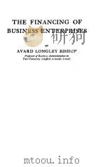 THE FINANCING OF BUSINESS ENTERPRISES     PDF电子版封面     