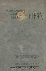 HOUSEFURNISHINGS 1922 PDF电子版封面 E.LILLIAN HUTCHINSON