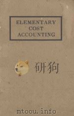 ELEMENTARY COST ACCOUNTING PDF电子版封面 CHAS.F.SCHLATTER