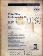 THIN FILM TECHNOLOGIES 3（1988 PDF版）