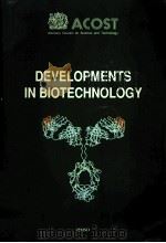 DEVELOPMENTS IN BIOTECHNOLOGY     PDF电子版封面     