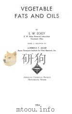 VEGETABLE FATS AND OILS（1954 PDF版）