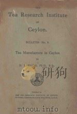 THE TEA RESEARCH INSTITUTE OF CEYLON PDF电子版封面 D.I.EVANS