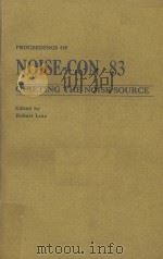 PROCEEDINGS OF NOISE-CON 83 QUIETING THE NOISE SOURCE（ PDF版）
