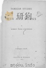 FAMILIAR STUDIES OF MEN AND BOOKS SEVENTEENTH EDITION 1903 PDF电子版封面
