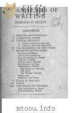 AN ANALYSIS OF WRITING PDF电子版封面 HAROLD P.SCOTT