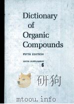 Dictionary of Organic Compounds FIFTH EDITION SIXTH SUPPLEMENT PDF电子版封面 0412170604