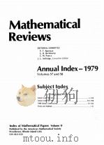 MATHEMATICAL REVIEWS ANNUAL INDEX-1979 VOLUME 57AND58 PDF电子版封面 0821840142 P.T.BATEMAN E.R.BERLEKAMP C.