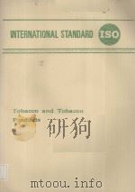 INTERNATIONAL STANDARD ISO Tobacco and Tobacco Products PDF电子版封面