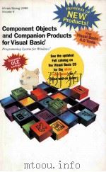 COMPONENT OBJECTS AND COMPANION PRODUCTS FOR VISUAL BASIC     PDF电子版封面     