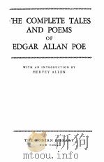 THE COMPLETE TALES AND POEMS OF EDGAR ALLAN POE 1938 PDF电子版封面