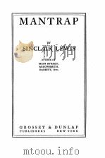 MANTRAP 1926 PDF电子版封面