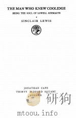 THE MAN WHO KNEW COOLIDGE PDF电子版封面
