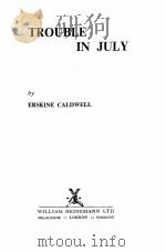 TROUBLE IN JULY 1955 PDF电子版封面