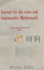 Journal fur die reine und angewandte Mathematik Gesamtregister Band 1-300 Complete Index Volume 1-30 PDF电子版封面