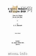 A Literary History of The English People from the Drigins Co the Cinil Wat II Second Edition 1926 PDF电子版封面 J.J. Jusserand