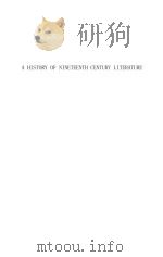 A HISTORY OF ELIZABETHAN LITERATURE     PDF电子版封面     