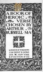 A BOOK OF HEROIC VERSE 1916 PDF电子版封面 ARTHUR BURRELL