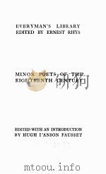 MINOR POETS OF THE ELGHTEENTH CENTURY PDF电子版封面