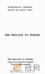 THE PRELUDE TO POETRY   1927  PDF电子版封面     