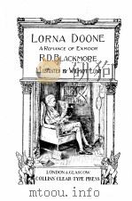 LORNA DOONE PDF电子版封面 R.D.BLACKMORE
