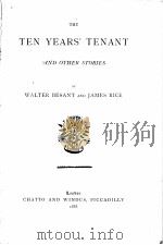 THE YEARS‘ TENANT AND OTHER STORIES LIBRARY EDITION 1888 PDF电子版封面