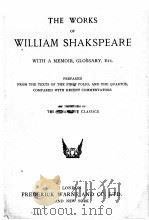 THE WORKS OF WILLIAM SHAKSPEARE PDF电子版封面