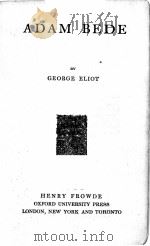 ADAM BEDE 1906 PDF电子版封面 GEORGE ELIOT
