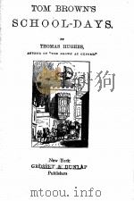 TOM BROWN‘S SCHOOL-DAYS PDF电子版封面 THOMAS HUGHES