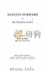 Quentin Durward 1906 PDF电子版封面 SIR WALTER SCOTT and R. W. BRU
