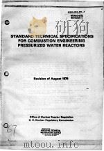 STANDARD TECHNICAL SPECIFICATIONS FOR COMBUSTION ENGINEERING PRESSURIZED WATER REACTORS NUREG-0212 R PDF电子版封面