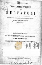 VERZAMELDE WERKEN VAN MULTATULI Ⅹ PDF电子版封面