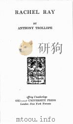 RACHEL RAY 1951 PDF电子版封面 ANTHONY TROLLOPE