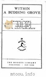 WITHIN A BUDDING GROVE（1930 PDF版）