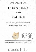 CORNEILLE AND RACINE 1931 PDF电子版封面