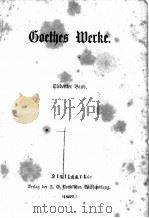 GOETHES WERKE 7-8 1867 PDF电子版封面