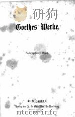 GOETHES WERKE 17-18 1867 PDF电子版封面
